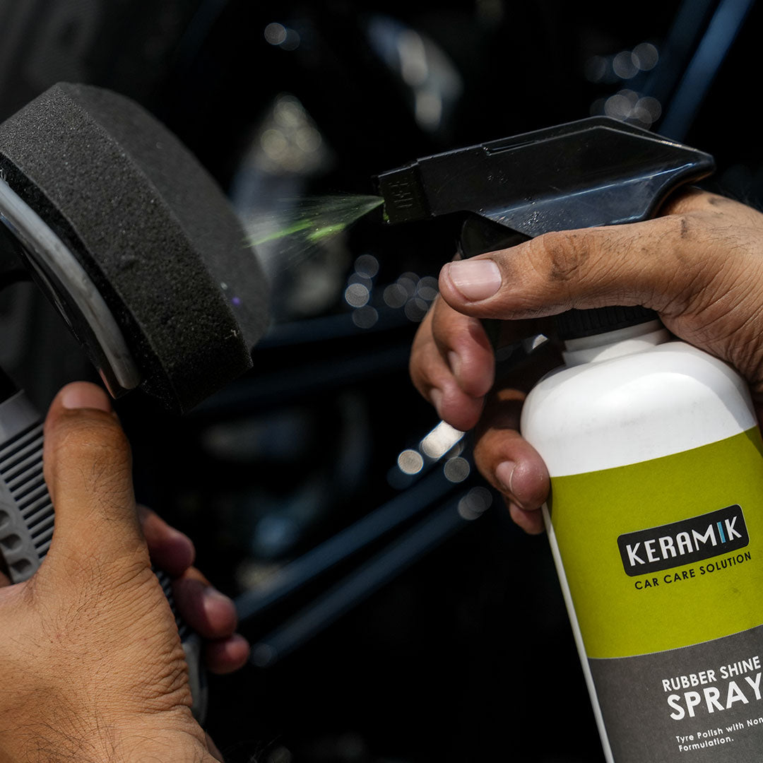 Rubber Shine Tyre Polish by Keramik Car care